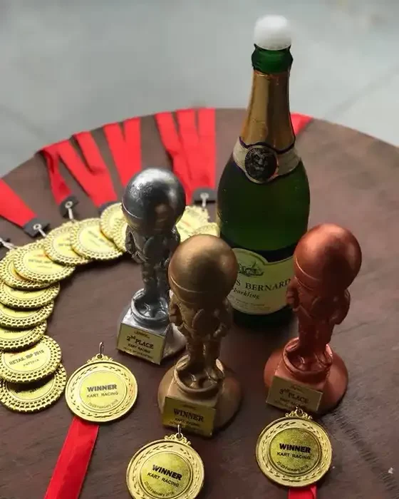 Podium Celebration at EasyKart Bangkok