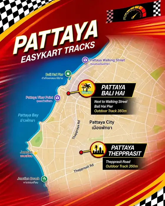 Pier Map Location at EasyKart Pattaya Thepprasit