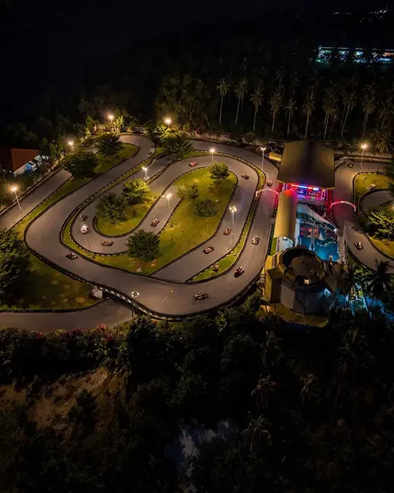 Night Go-Kart Racing at EasyKart Koh Samui